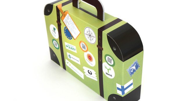 Paperboard briefcase.