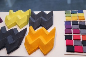 Colourful acoustic materials by foam forming process.